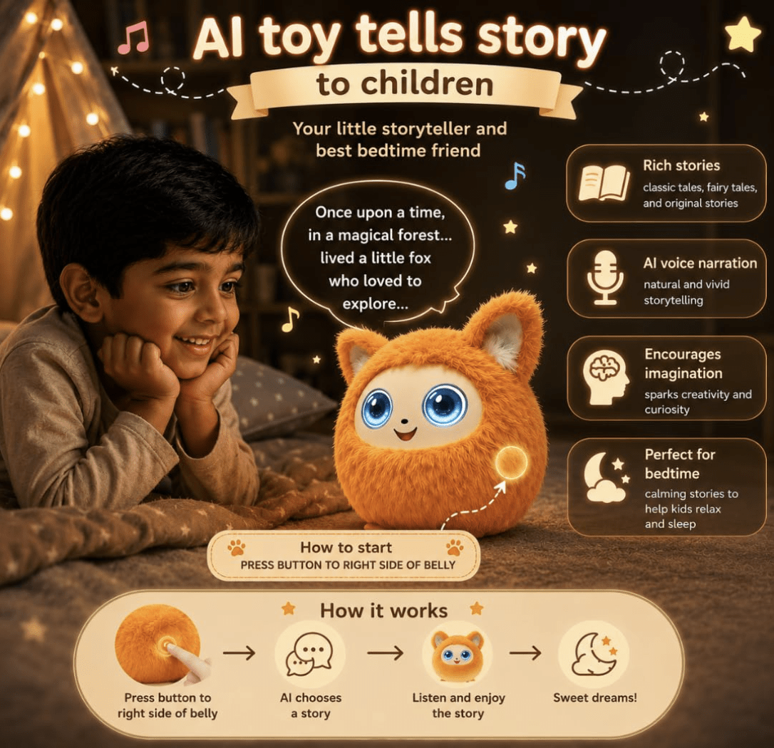 Animated Sensory Toy Big Eyed Cuddle Companion, Soft Comfort Toy for Kids - Image 3